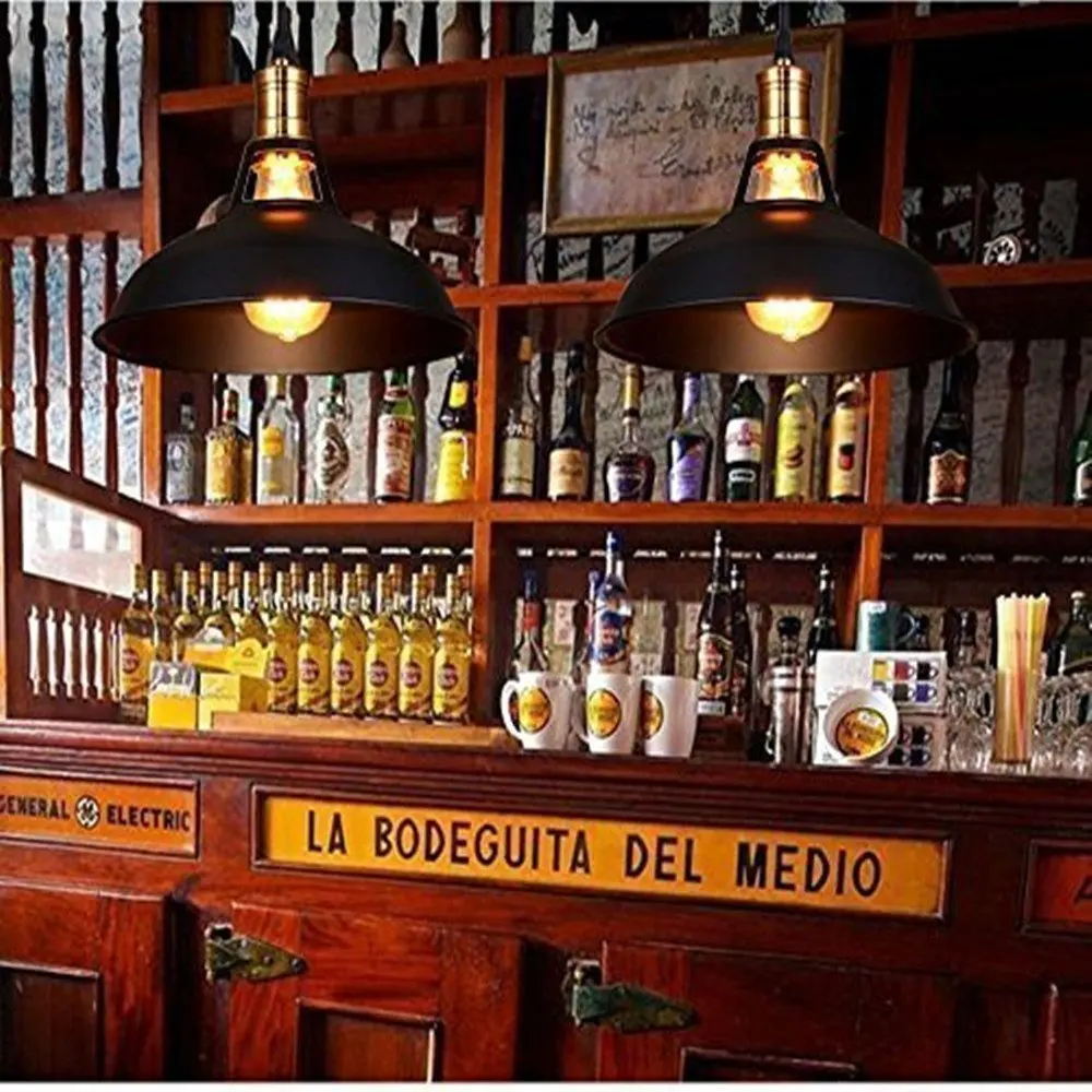 

Vintage Loft Pendant Lights Nordic Retro Industrial Light Hanging Lamp Lighting Home Living Room Kitchen Decoration Lampshade