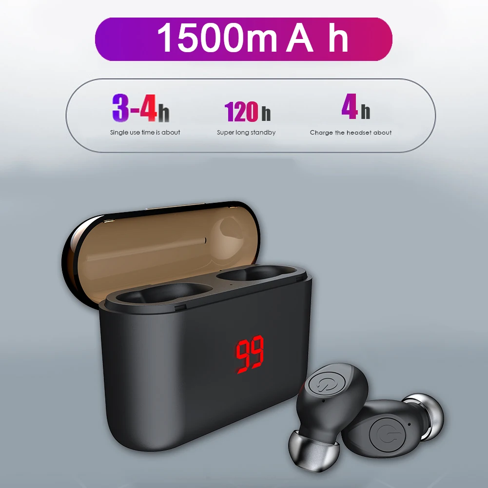 Беспроводные наушники Bluetooth 5 0 лидер продаж светодиодный цифровой дисплей