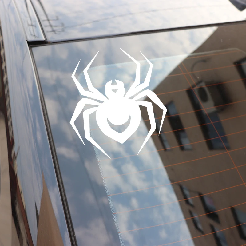 

YJZT 13.9CM*15.3CM Cartoon Spider Decor Car Trunk Pattern Car Sticker Vinyl Decal Black/Silver C4-2968