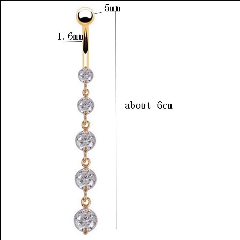 

Surgical Steel Crystal Belly Button Piercing Ring Alloy Tassel Belly Ring Cute Navel Piercing Dangle Heart Belly Ring Jewelry