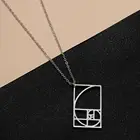CHENGXUN Fibonacci ожерелье, двухцветная финишная подвеска, Золотое соотношение-священная геометрия, математический подарок, подарок учителю на выпускной