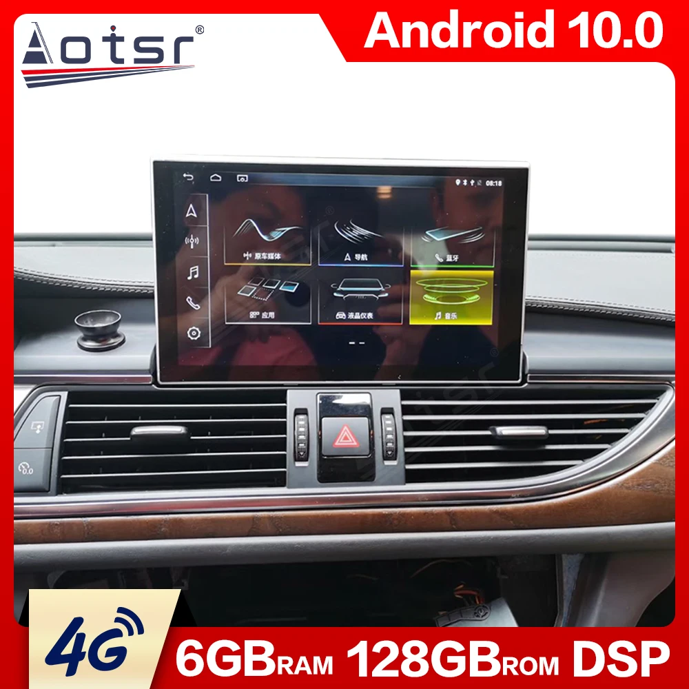 

Android 10 6G + 128 Carplay для Audi A6 2012-2018 автомобильный DVDCARPLAY GPS навигатор автомобильный стерео Мультимедийный Плеер головное устройство Радио Лента