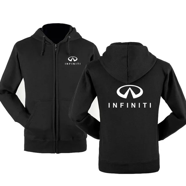 

Spring Autumn Mens Infiniti Logo Fashion Male Long Sleeve Casual Solid Hoodie Zipper Sweatshirts Hoody