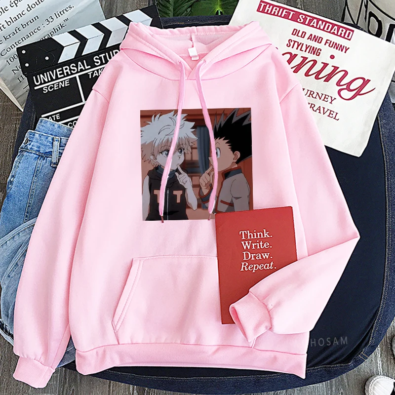 Толстовка с капюшоном для мужчин и женщин японское аниме Hunter X Killua Zoldyck милые