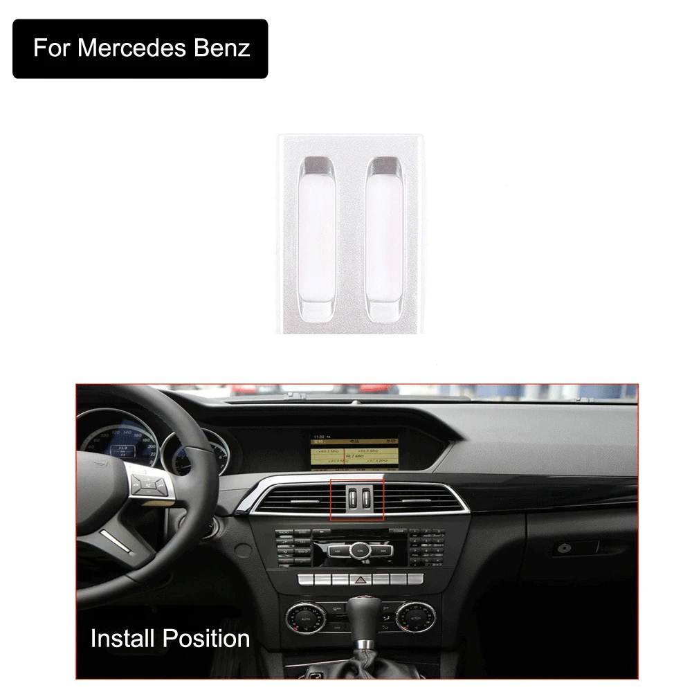 

Car Accessories ABS Car Center Air Vent Adjustment Frame Trim For Mercedes Benz C Class W204 C180 C200 2011-2013