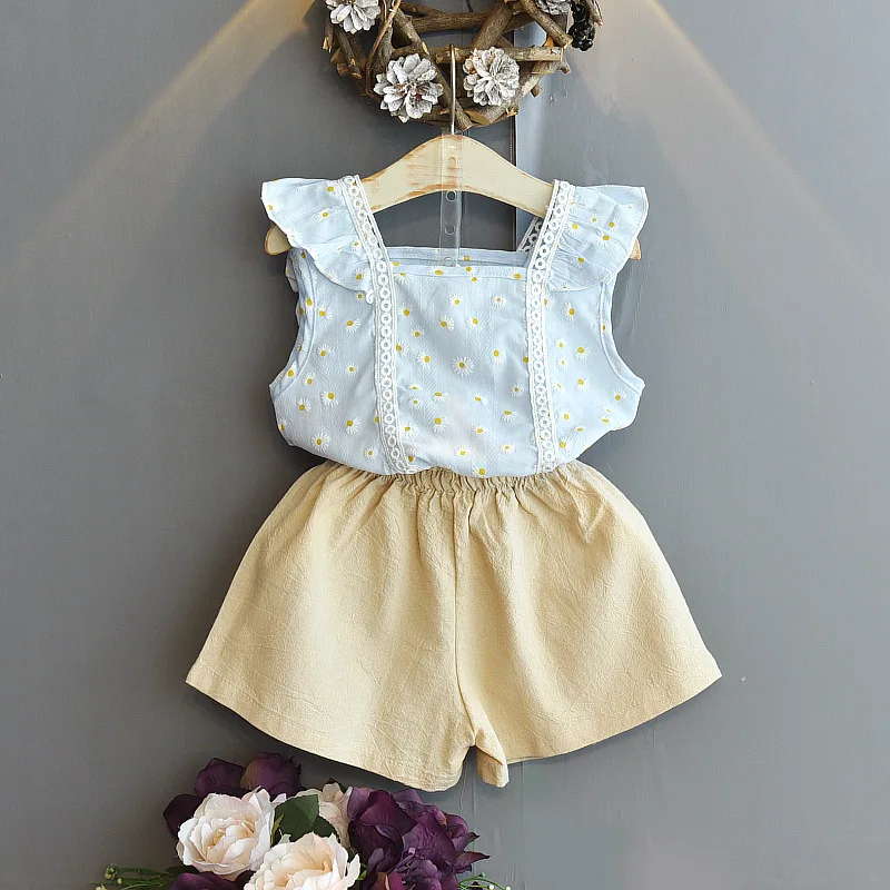 2020 футболка для девочек + однотонные короткие летние новые стильные детские