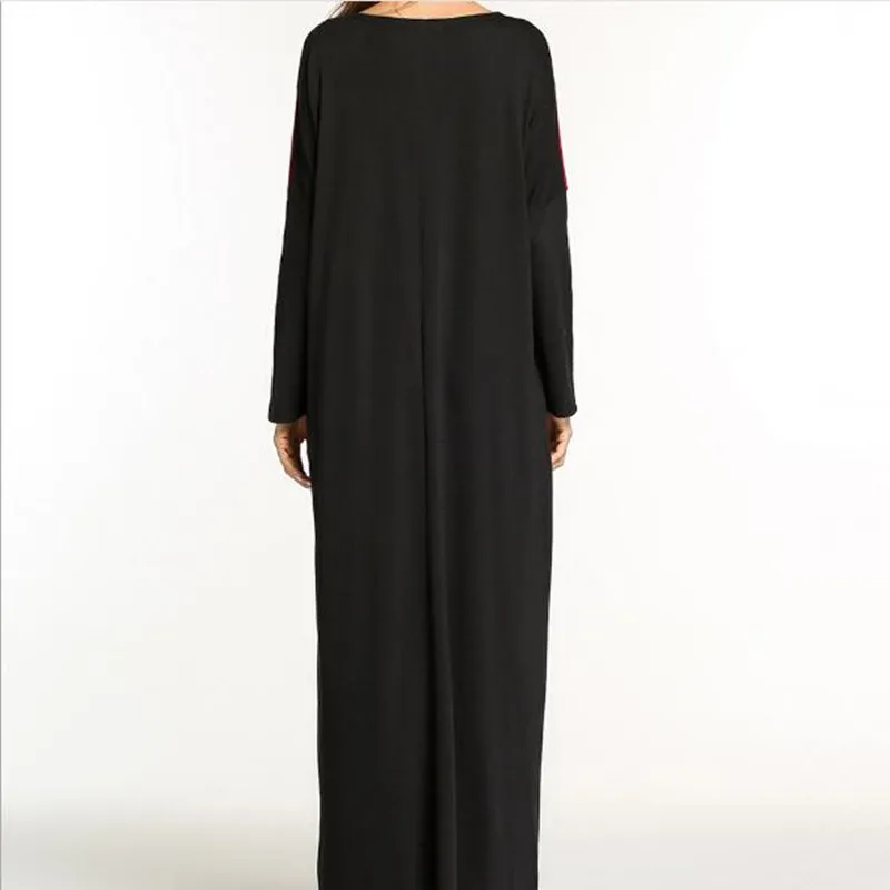 Мусульманское abaya Макси платье в полоску кимоно длинные халаты Sukienki халат