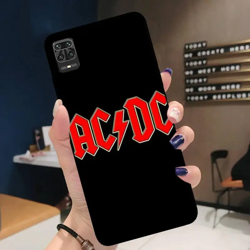 

AC DC Poster Music Soft Cover Phone Case For Redmi 7 8 9 A K20 30 Pro Note 8 9 Pro 9s