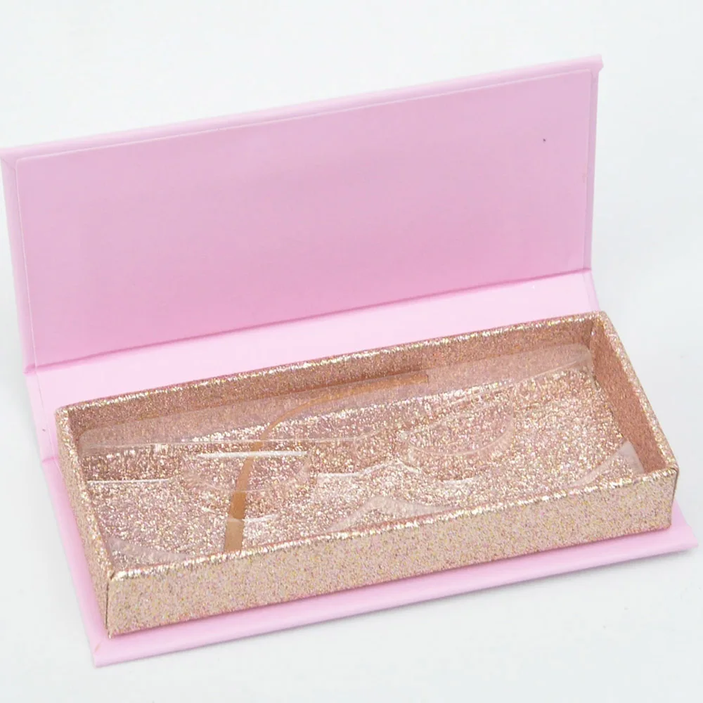 

Wholesale eyelash packaging box lash boxes package custom rectangle deep pink 3d mink lashes makeup case vendors fast shipping