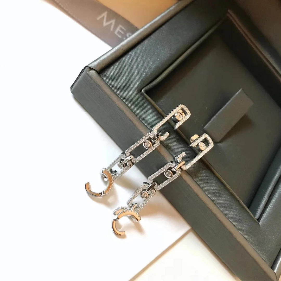 

Модные Роскошные брендовые серьги-гвоздики и клипсы для ушей Высококачественные женские ювелирные изделия из серебра 925 пробы