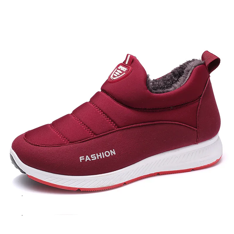 

Womens Cotton Shoes Winter Plush Warm Females Anti Slip Thickening Comfort Flats ladies Casual Walking Shoes Unisex