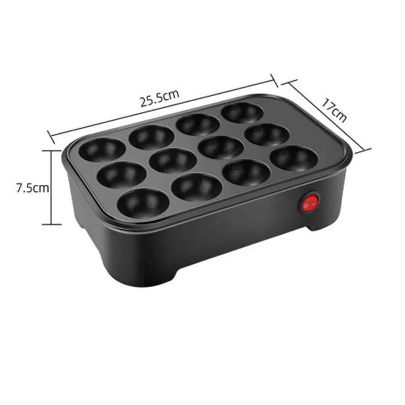 

Octopus Ball Maker Takoyaki Baking Pan Electric Taiyaki Machine Sausage Hotdog Eggs Omelette Grill Japanese Fish-Shape Cake Oven