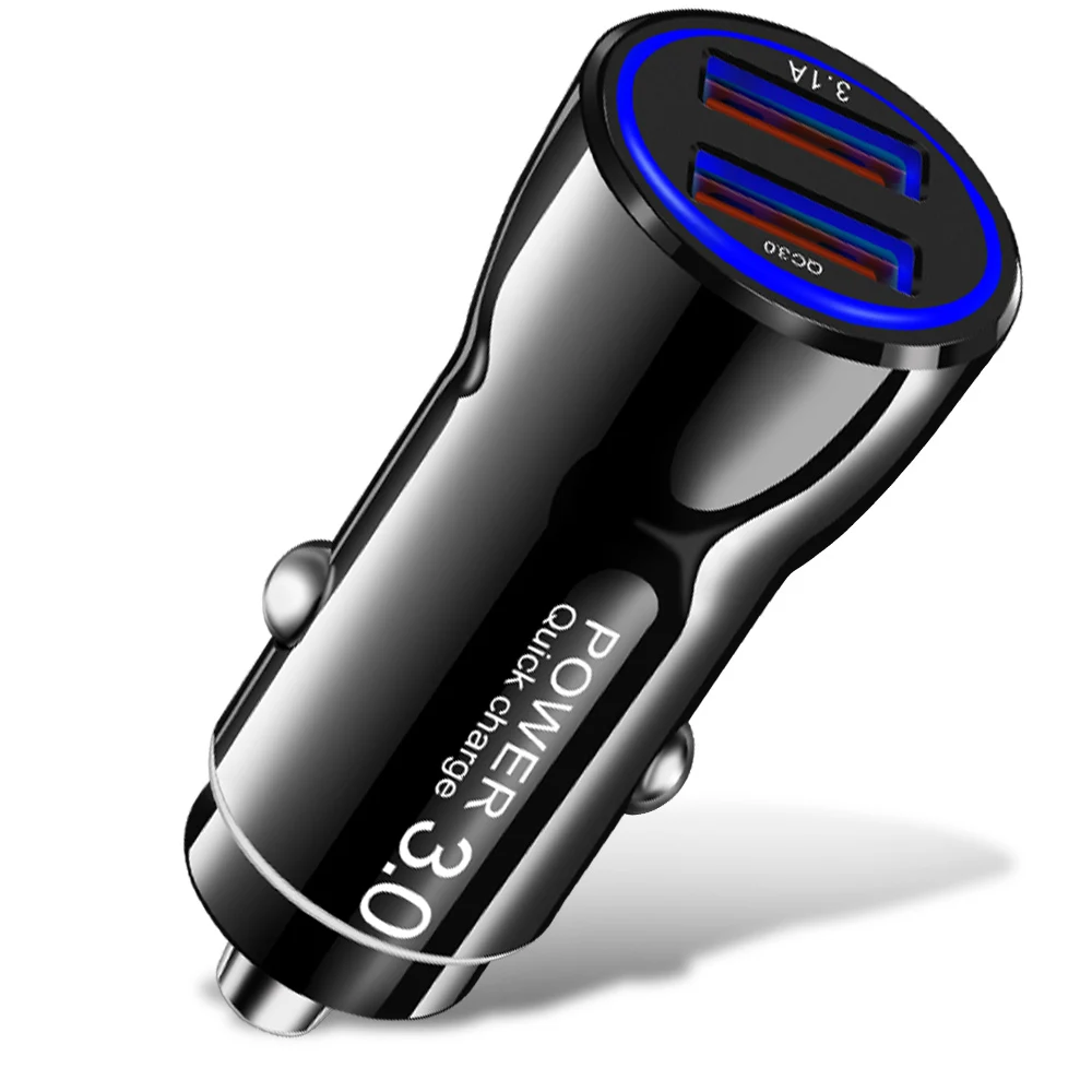 Crauch 5V3A Dual USB Автомобильное зарядное устройство quick charge 3,0 для iPhone X 7 8 samsung S9 huawei Xiaomi QC3.0 быстрое автомобильное зарядное устройство для телефона и планшета