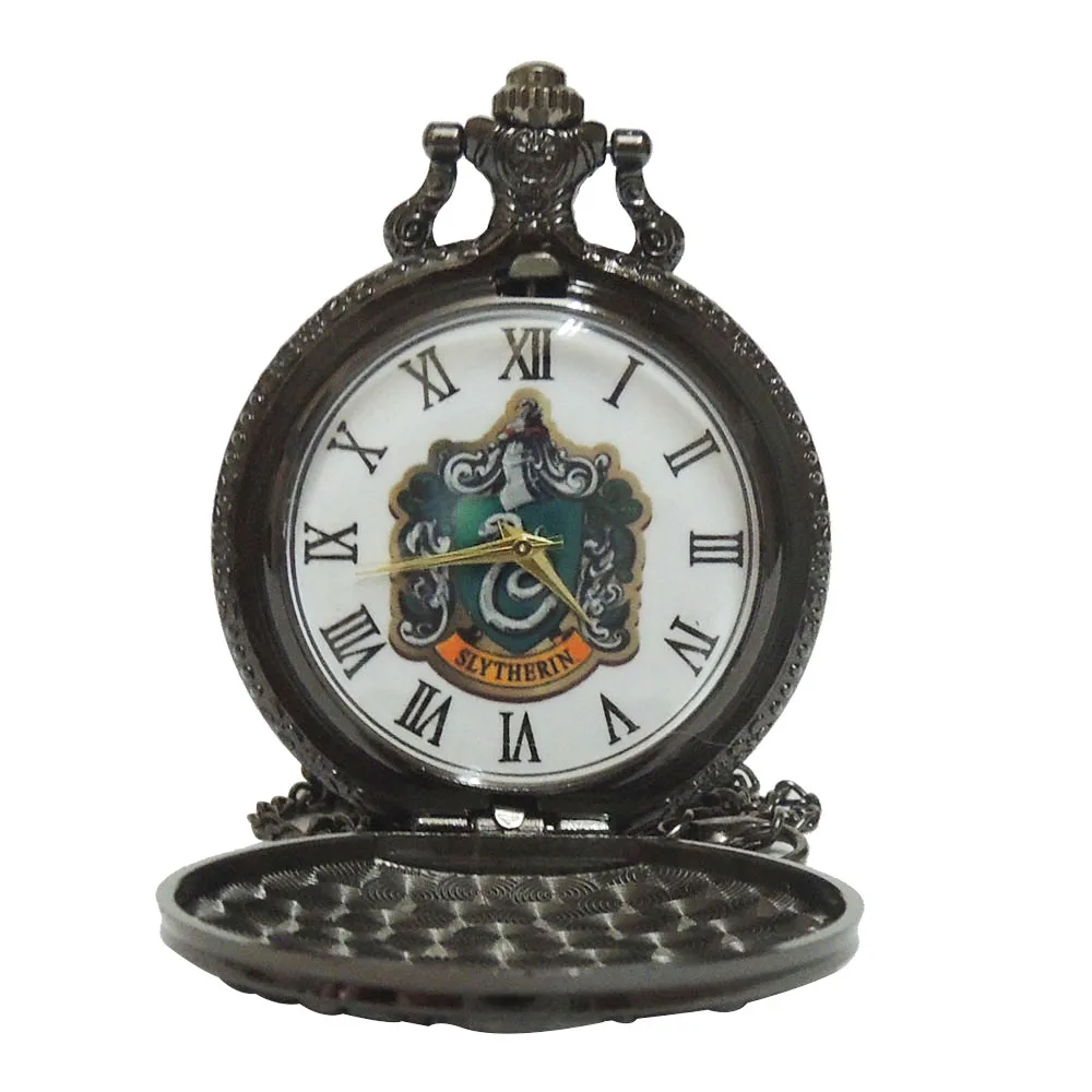 Винтажные кварцевые карманные часы в виде змеи hp Slytherin Hogwarts для колледжа и школы