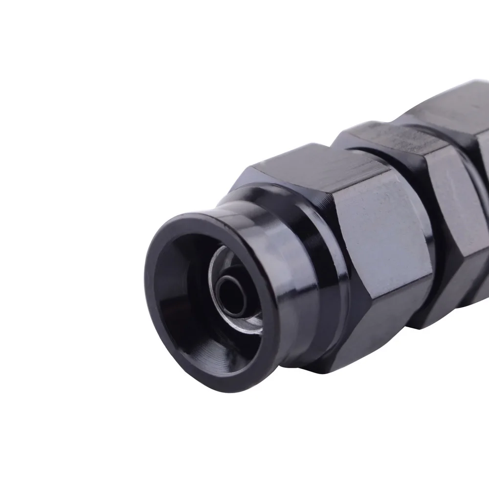 SPEEDWOW AN3 Алюминий 0/45/90/180 градусов Поворотный шланг PTFE концевой фитинг-адаптер для pfte Топливопровод трубки к женскому, черный