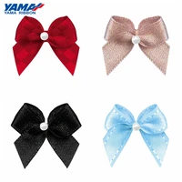 yama wide 26mm%c2%b13mm high 25mm%c2%b13mm ribbon bow with bead 200pcsbag ribbon for grils hair accessories diy wedding party decoration