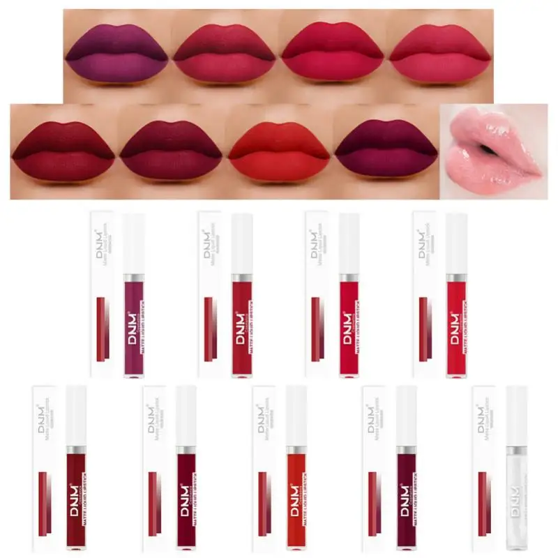 19 Colors Velvet Matte Lip Glaze Lipstick Waterproof Lasting Lip Gloss Lip Makeup Women No-Stick Cup