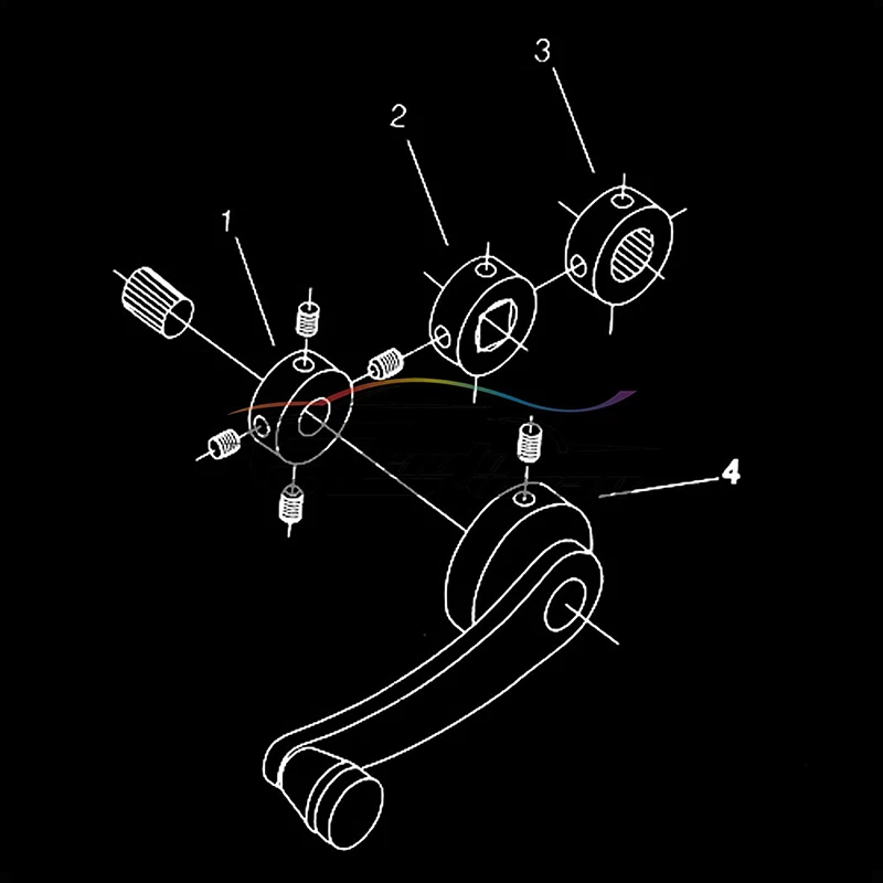 Подъемный коленчатый вал для автомобильного стекла универсальный ручной рычаг