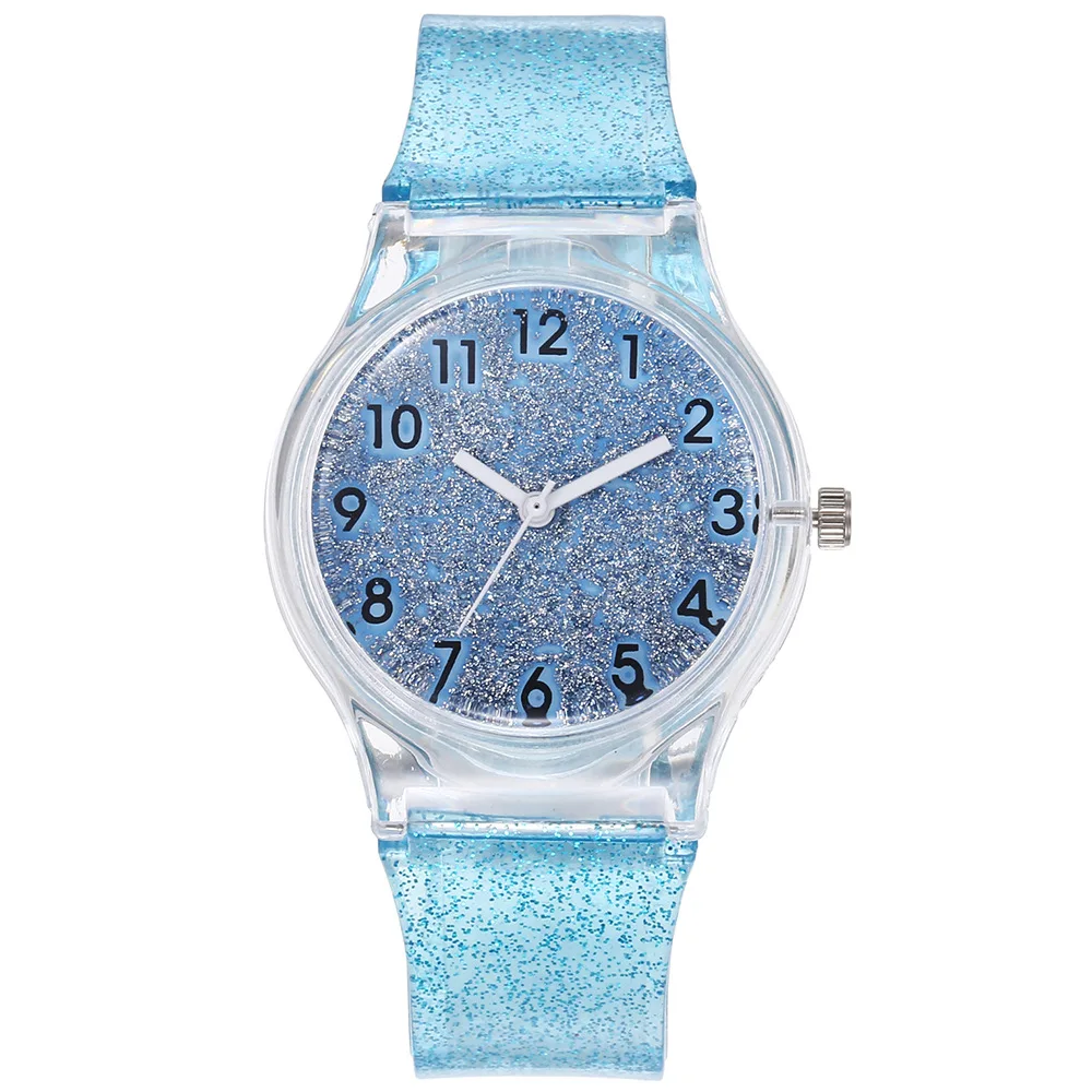 

100pcs / lot new transparent powder plastic watch band and dial