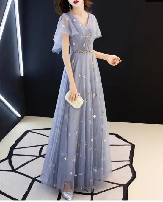 Блестящее длинное платье высшего качества пикантные элегантные модные