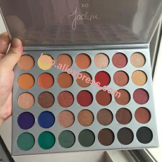 Палетка теней для век 35 цветов, макияж, Минеральные тени для век Jaclyn Hill, мерцающие и матовые косметики
