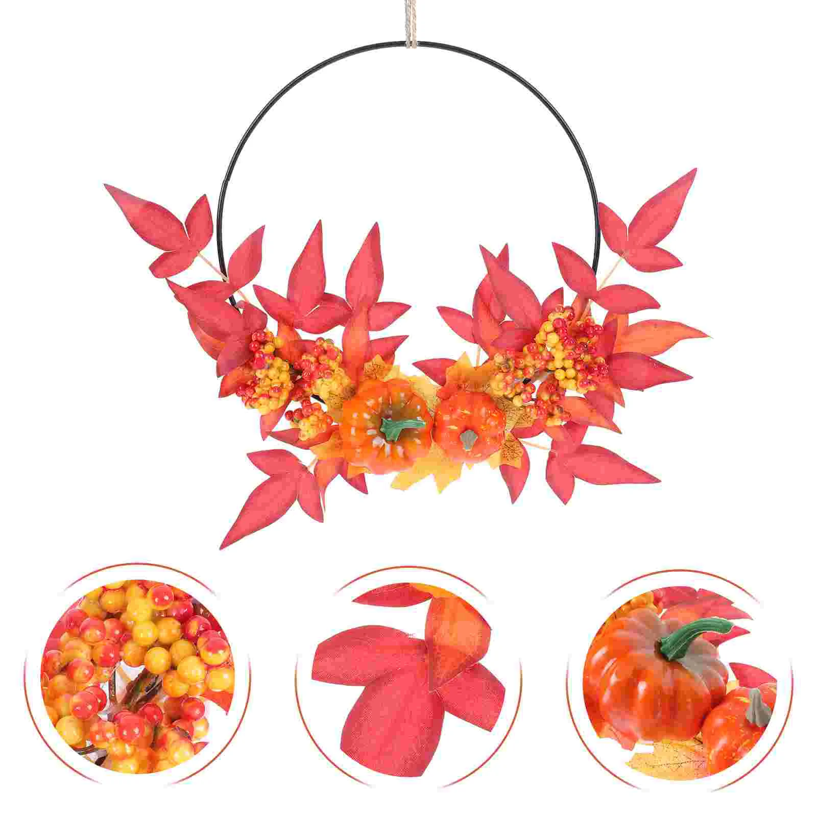 

1 шт., декоративный венок с кленовыми листьями