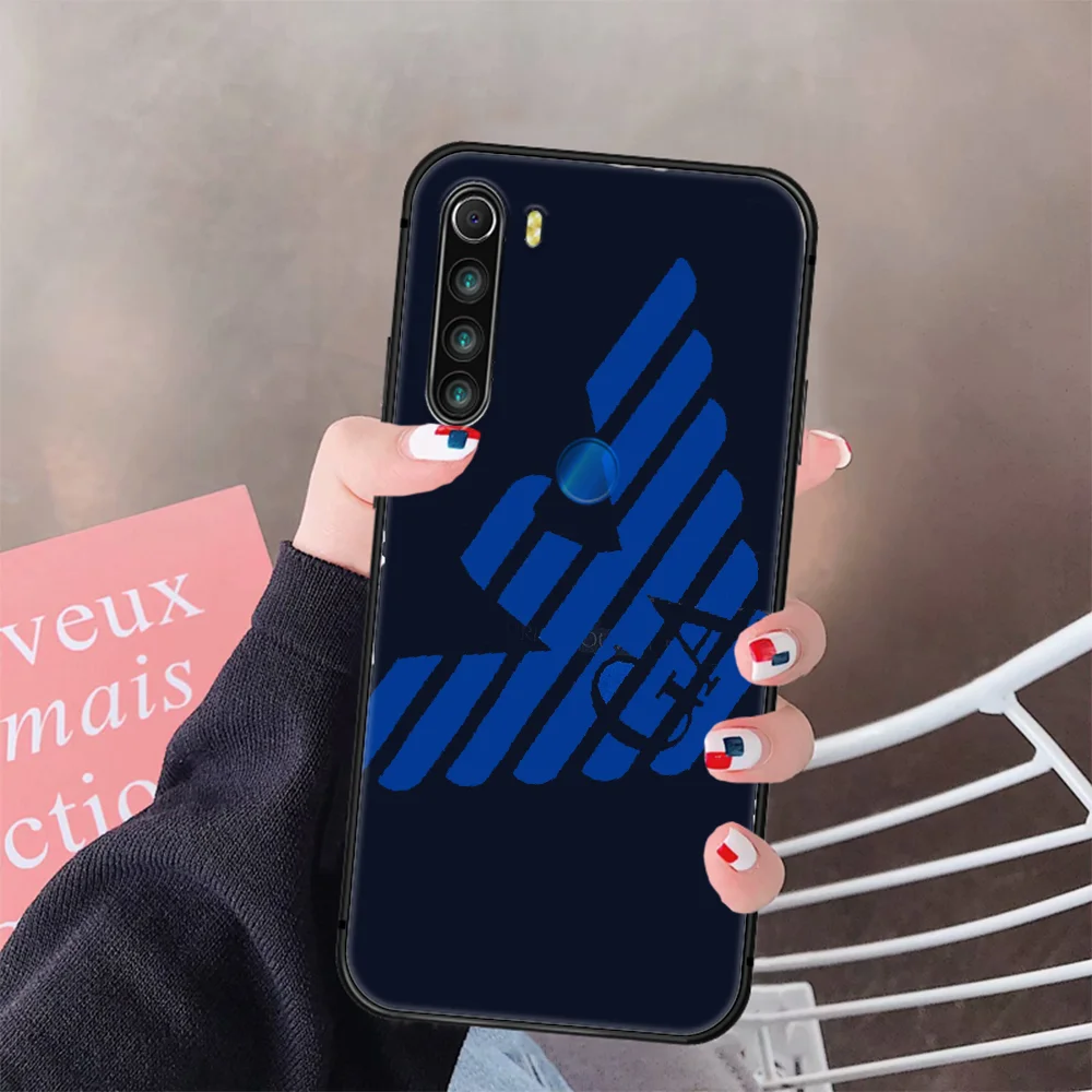 

Luxury Brand Italy Giorgioe Phone Case Cover Hull For XIAOMI Redmi 7a 8a S2 K20 NOTE 5 5a 6 7 8 8t 9 9s Pro Max black Bumper Tpu