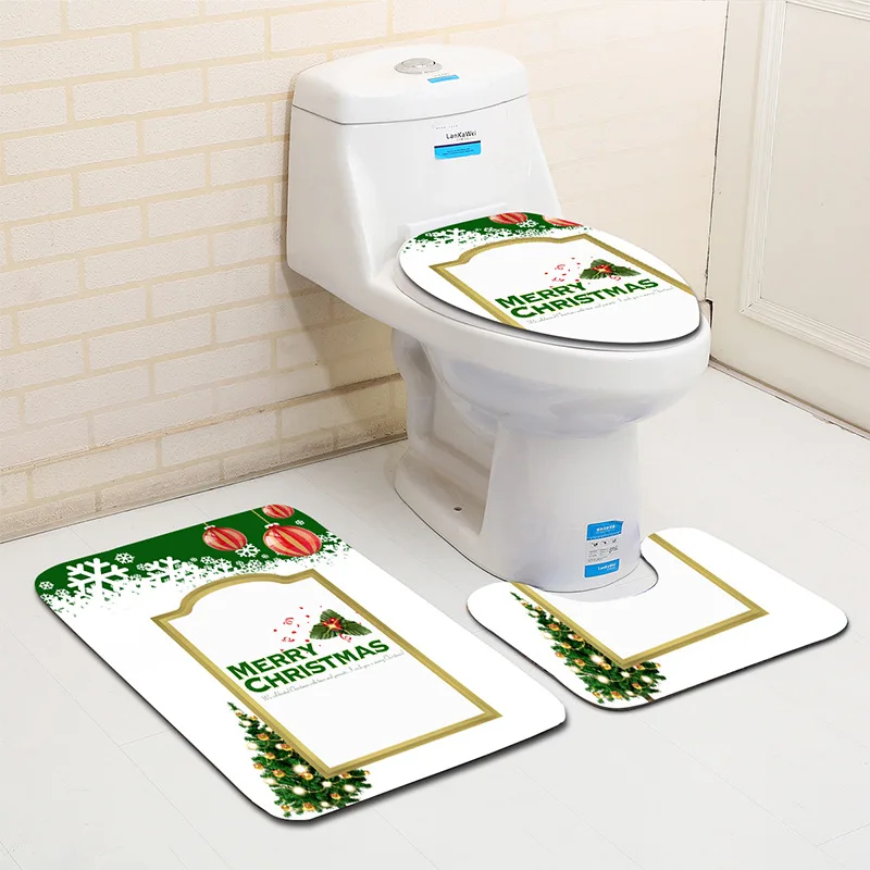 3 шт. Нескользящие Коврики для унитаза из фланели | Дом и сад