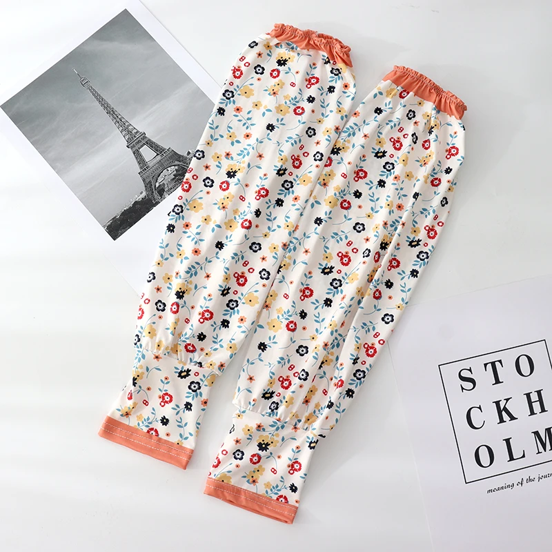 

2021 summer ice silk sleeve camouflage floral fashion female outdoor sunscreen ice takes driving gloves sun protecetive sleeve