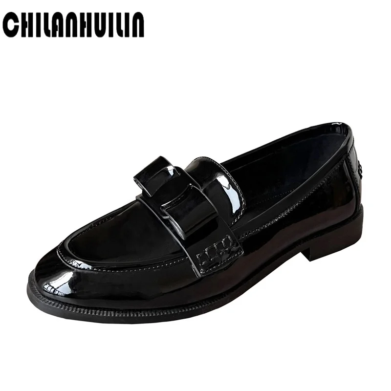 

brand pumps loafers thick-soled genuine leather spring summer women's high-quality casual bow decoration women shoes dress pumps