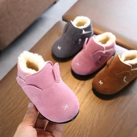 baby cotton shoes 1 3 years male baby shoes soft soled toddler shoes female winter plus velvet shoes children snow boots