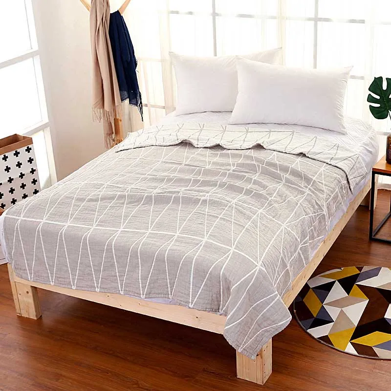 Хлопковое Марлевое полотенце одеяло для кровати путешествия диван покрывало