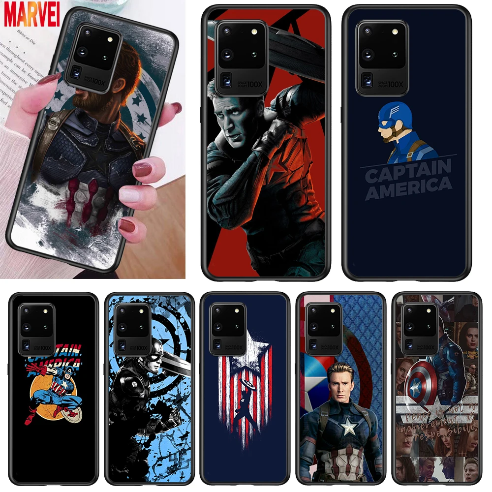 

Cool Captain America Art For Samsung Note 20 10 8 9 M02 M31 S M60S M40 M30 M21 M20 M10S F62 M62 M01 Ultra Pro Plus Phone Case