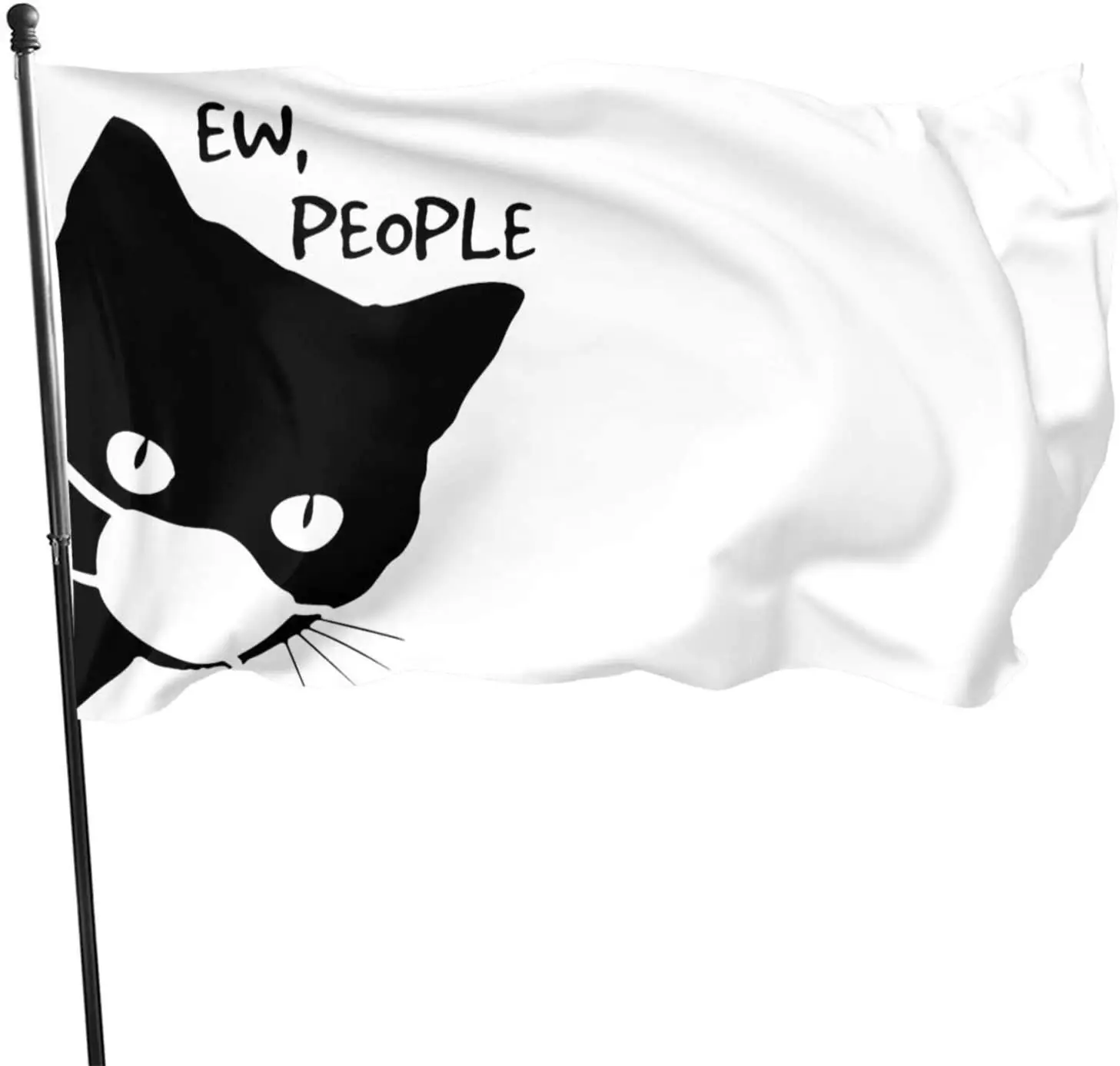 Маска с черным котом флаги 3x5 наружный баннер для помещений Декор дома и сада | Дом