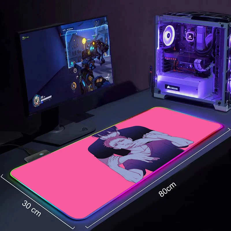 

19 Days LED Mousepad Gaming Pad Mouse Pad 90x40CM Large Keyboard Mats Rubber Speed Desk Pad Computer Rug Laptop Carpet Play Mat