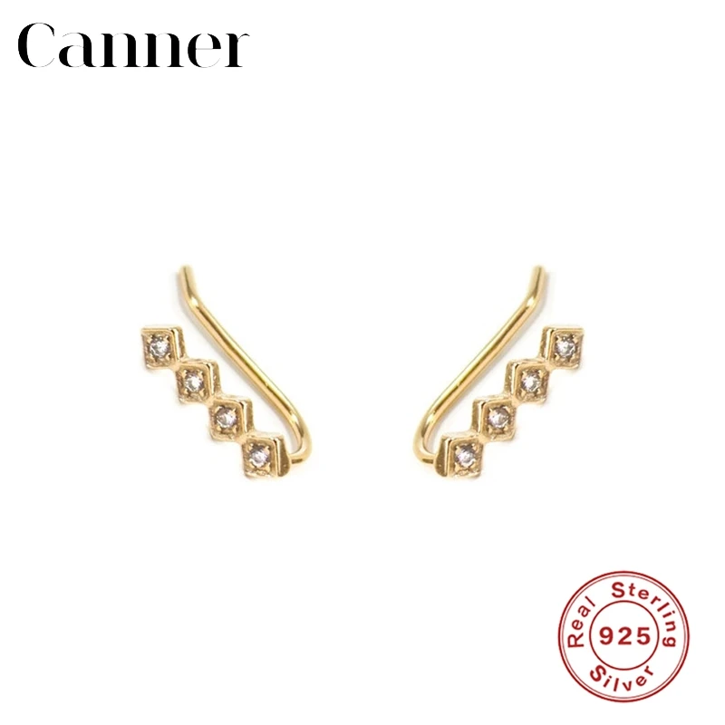 Женские серьги-гвоздики из серебра 925 пробы с кристаллами | Украшения и