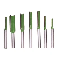 new 7pcs 6mm shank single double flute straight bit milling cutter wood tungsten carbide router bit for hand making