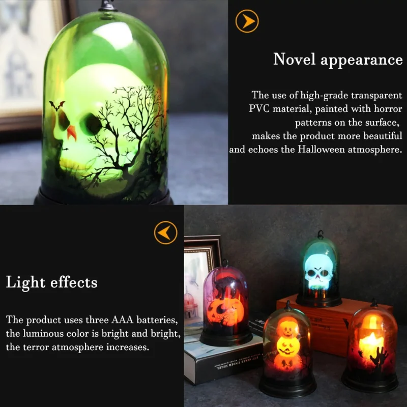 

Home Decoration LED Glowing Candle Lamp Skull Lamp-pumpkin Lamp Halloween Decoration Props Supplies