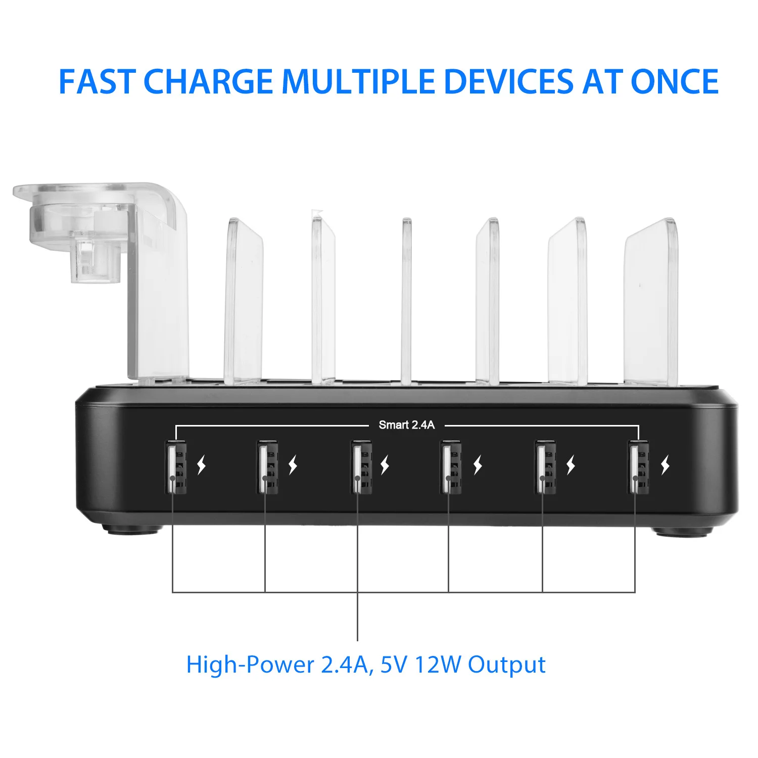 multi usb charger station 6 ports for iphone xs 12 11 pro max ipad fast charging dock stand for airpods apple watch 6 5 4 3 2 1 free global shipping
