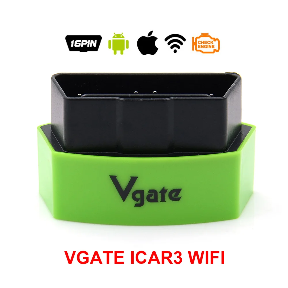 icar3 wifi green ICar3 Wifi/BT elm327 считыватель кодов поддержка OBDII протокол транспортного средства iCar 3 сканирования для iOS/Android/PC - Цвет: icar3 wifi green
