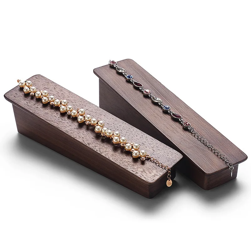 High-end solid wood ring display rack storage shelf ring jewelry display plate jewelry store shooting props