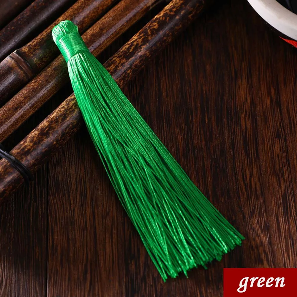 Многоцветная отделка из шелка и полиэстера 12 см кисточки хлопка с бахромой для