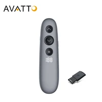 avatto h100 spotlight wireless presenter remote with air mousetf card ppt powerpoint laser pointer presentation for meeting