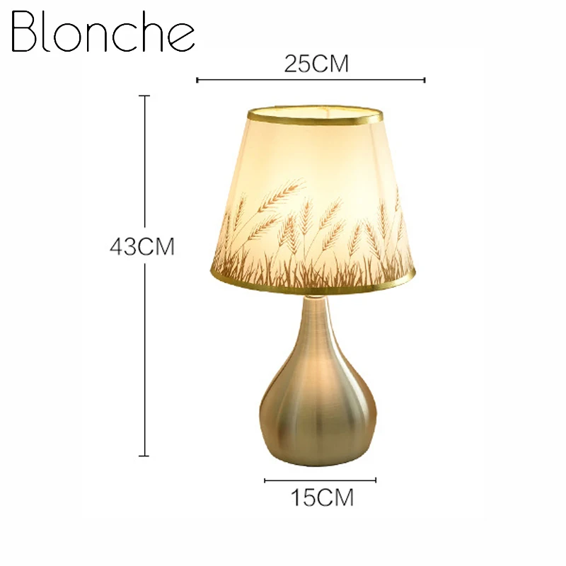 Тканевая настольная лампа в форме лампы Blonche для прикроватной тумбочки спальни