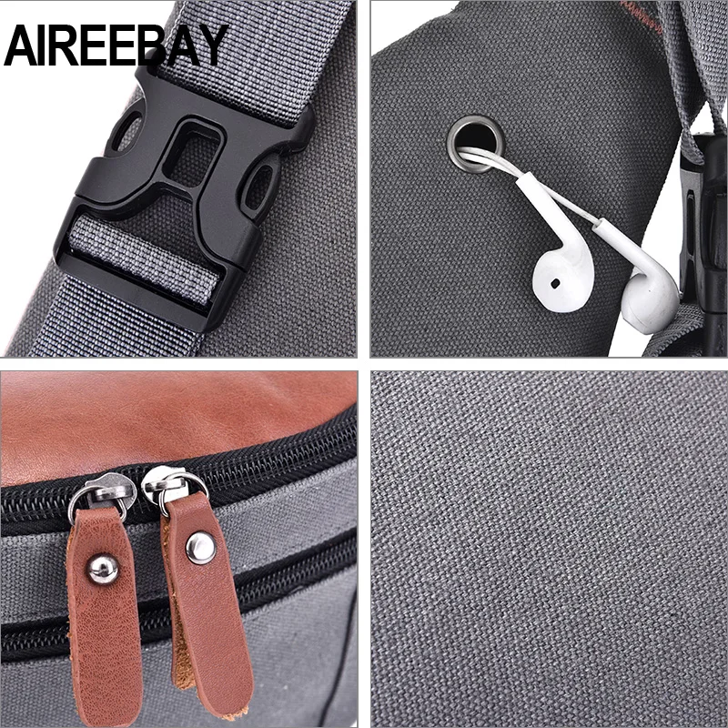 AIREEBAY 2019 Новая мужская полотняная поясная сумка большая дорожная телефонная для