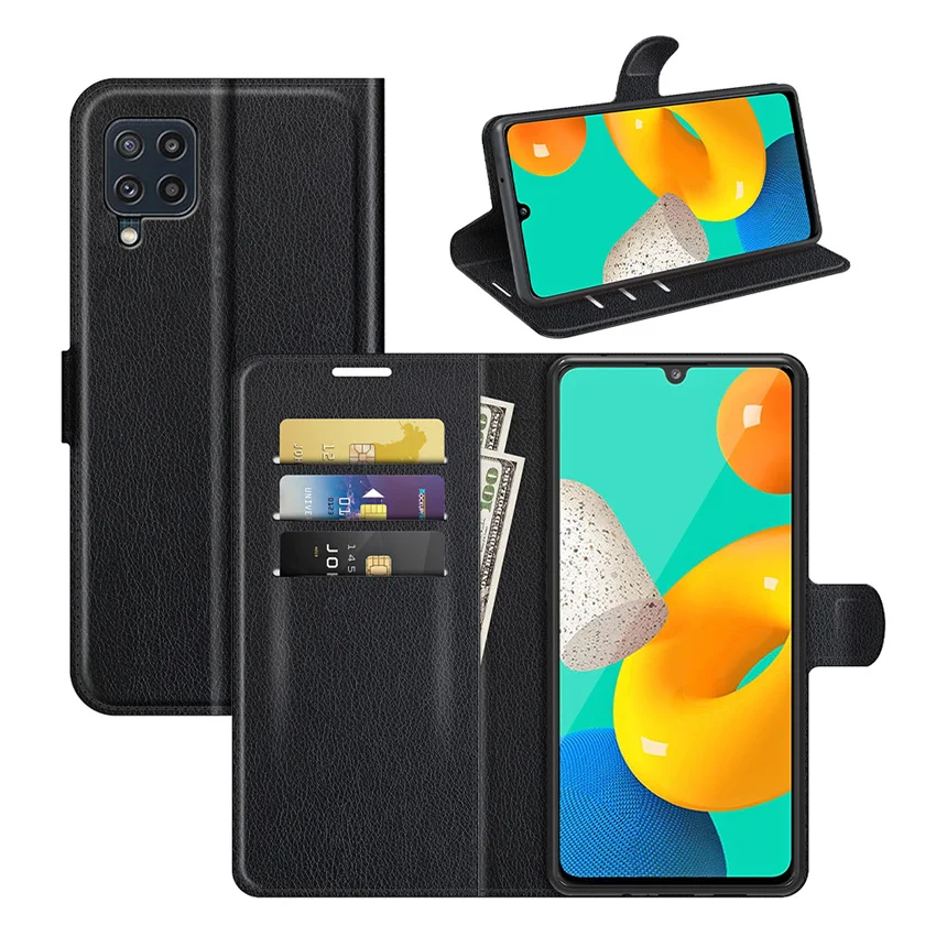 

For Samsung Galaxy M32 Case Wallet Leather Flip Leather Phone Case For Samsung Galaxy M32 High Quality Stand Cover