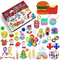 christmas advent calendar toy for kid countdown calendar 24 days xmas relief squeeze toys christmas push bubbles kids toys