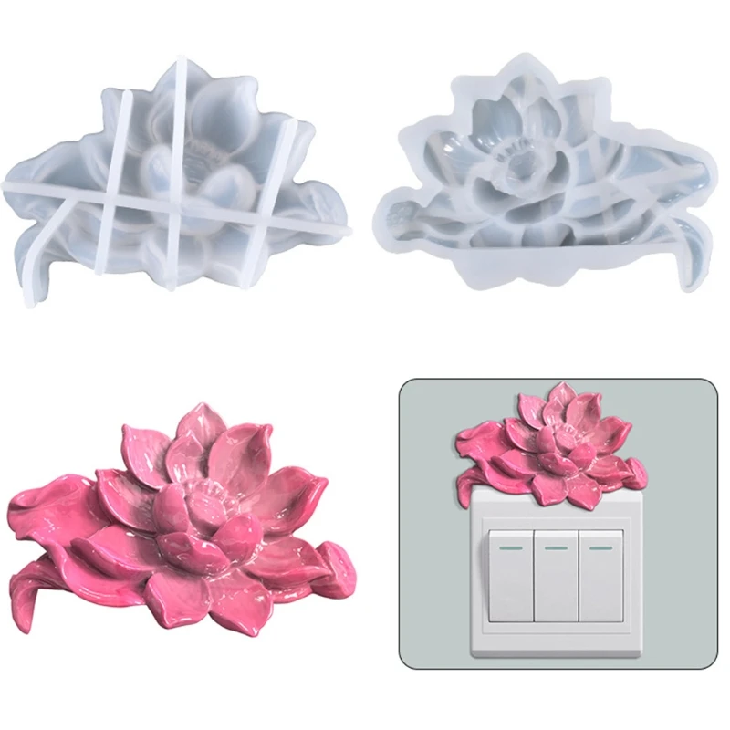 

E56A Творческий лотоса настенный выключатель Стикеры украшения эпоксидная смола, форма силиконовые формы
