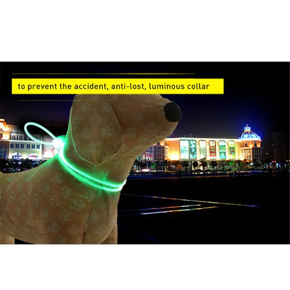 1 шт. многоцветный светодиодный ошейник для домашних животных Регулируемая