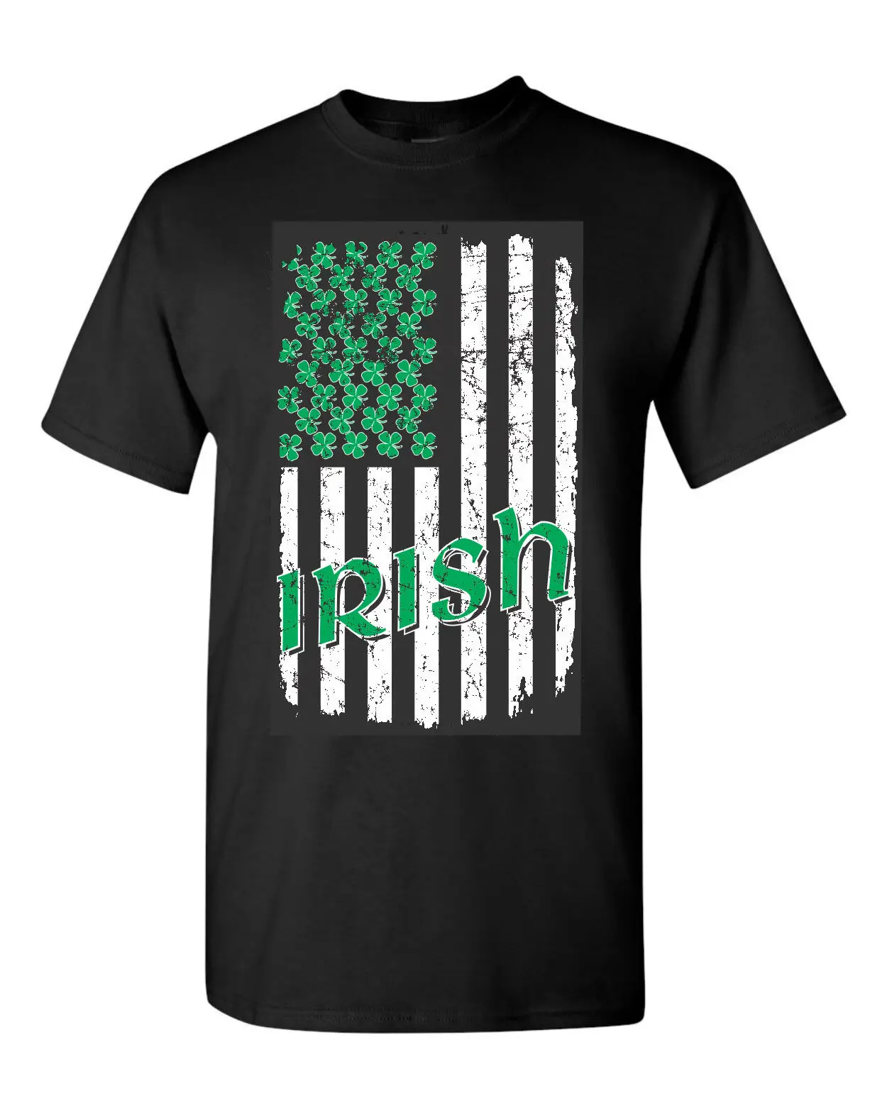 

St Patrick's Day Irish American Flag Festival Men's Cotton T-shirt
